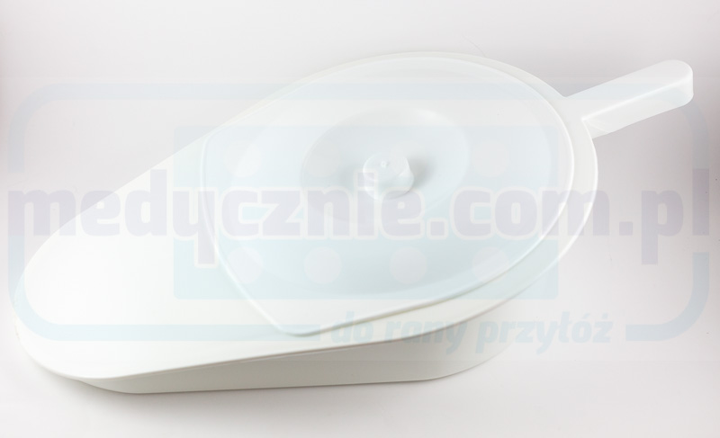 Bazin sanitar cu capac din plastic alb - Imagine 2